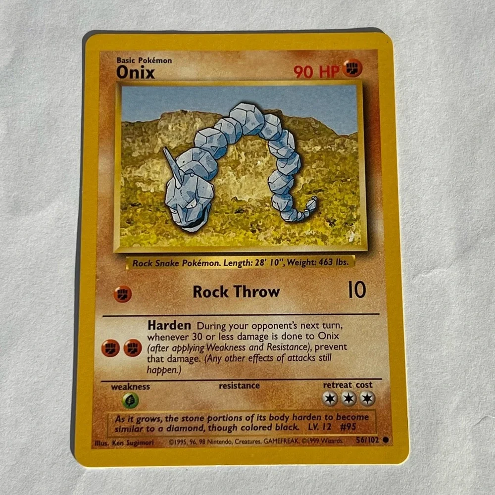 Vintage Pokemon Onix Playing Card